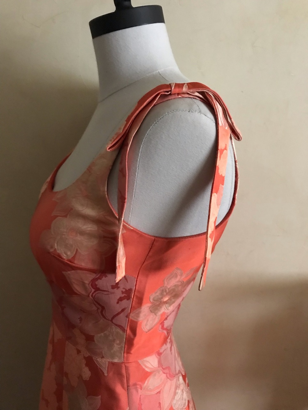 David Meister Coral Floral Brocade Midi Dress - Picture 5 of 11